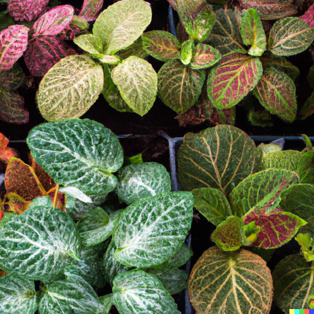Variety of Fittonia Plants