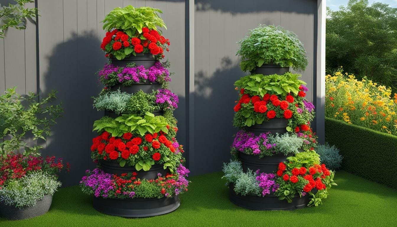 Maximize Greenery with the 5 Tier Vertical Garden Tower Vertical Live