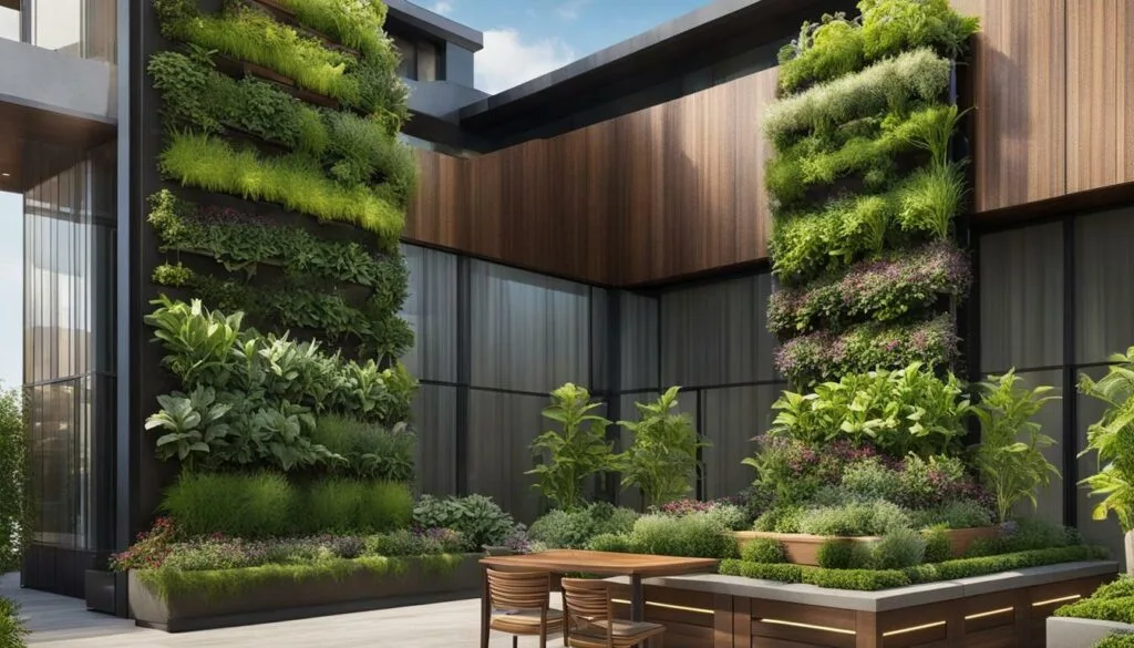 Close Up of 5 Tier Herb Garden Tower Planters