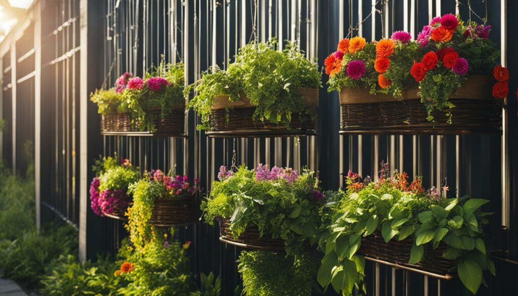 Metal Rods or Pipes Hanging Baskets