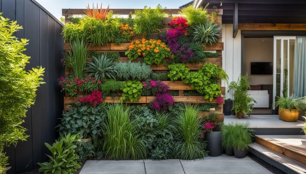 Repurposed Pallet Fence Plant Wall