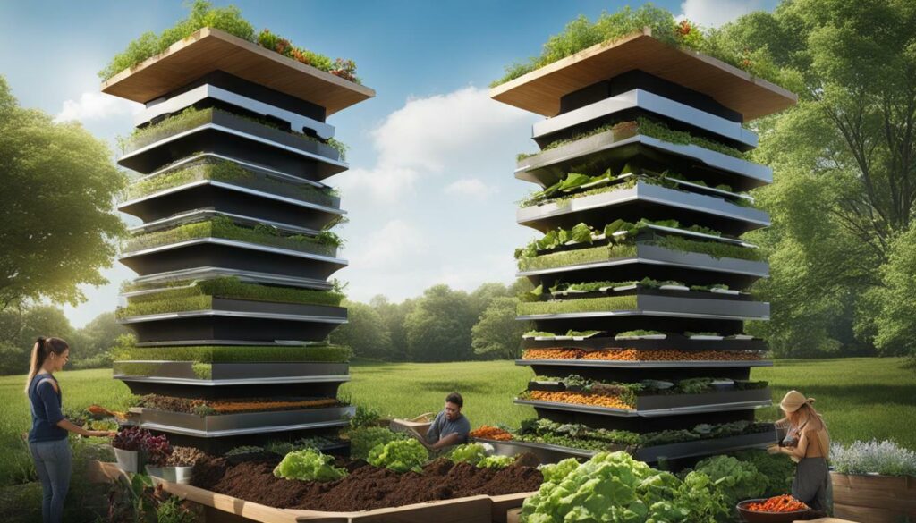 Vertical Composting Garden Tower