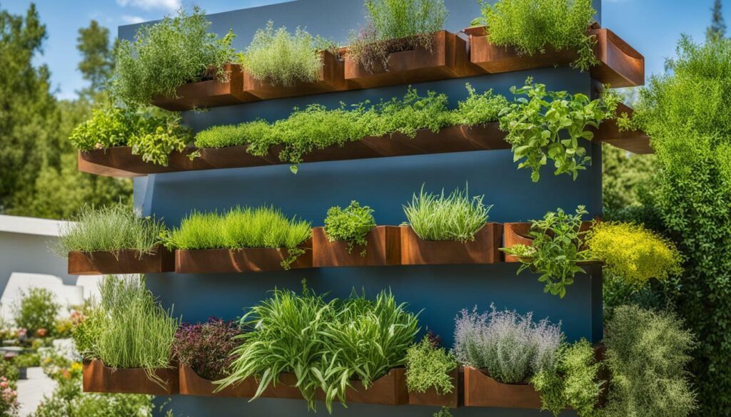 Vertical Outdoor Herb Garden