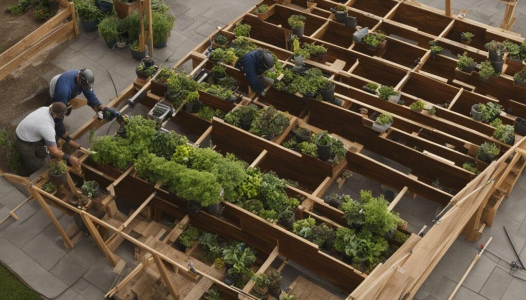 building support structure vertical veggie garden