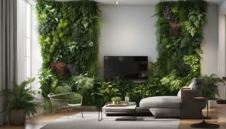faux vertical garden wall