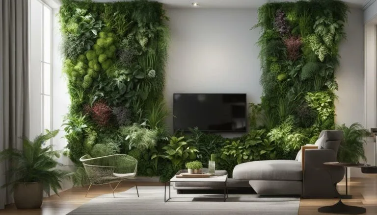 faux vertical garden wall