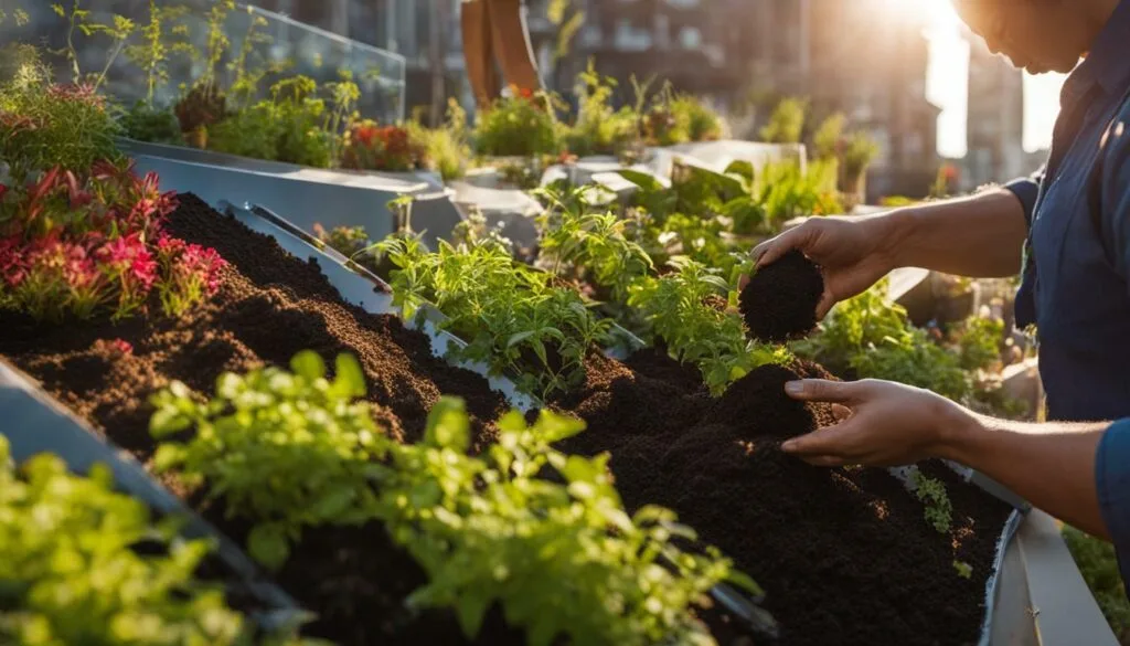 Gronomics vertical garden close up with soil