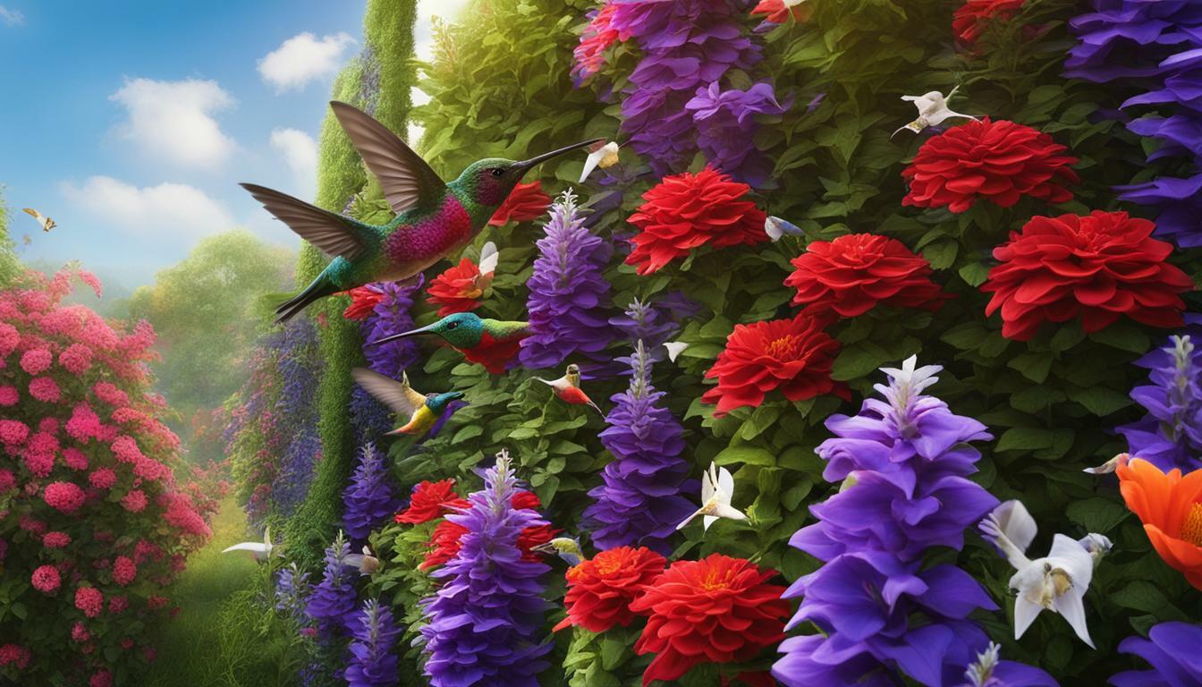 hummingbird vertical garden
