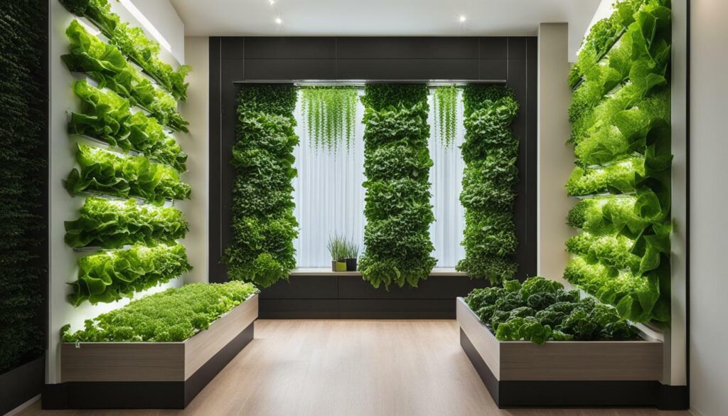 indoor vertical lettuce garden