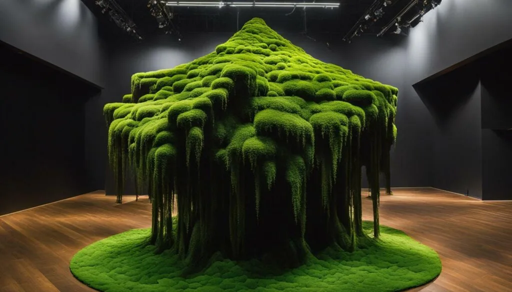 moss art installation