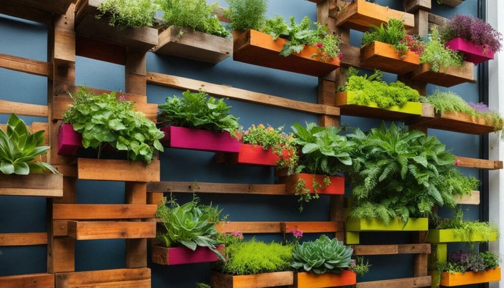 repurposed wooden pallet vertical garden repurposed wooden pallet vertical garden