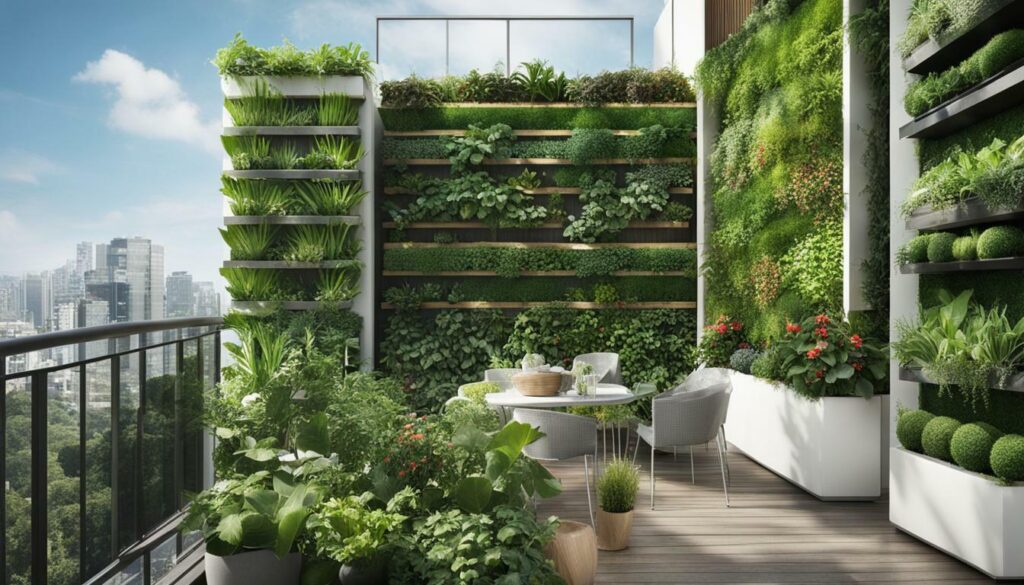 vertical balcony vegetable garden