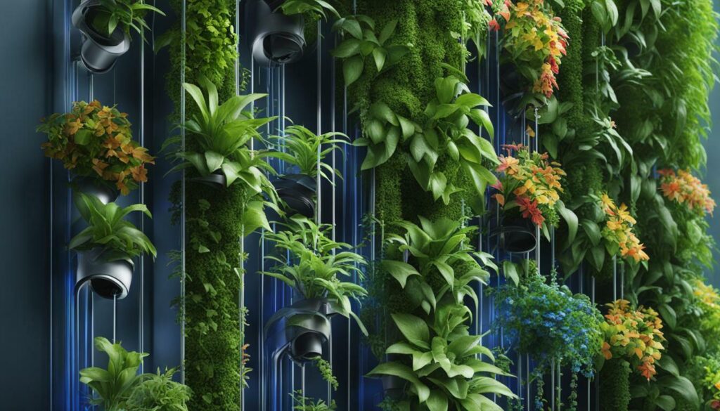 vertical garden watering system image