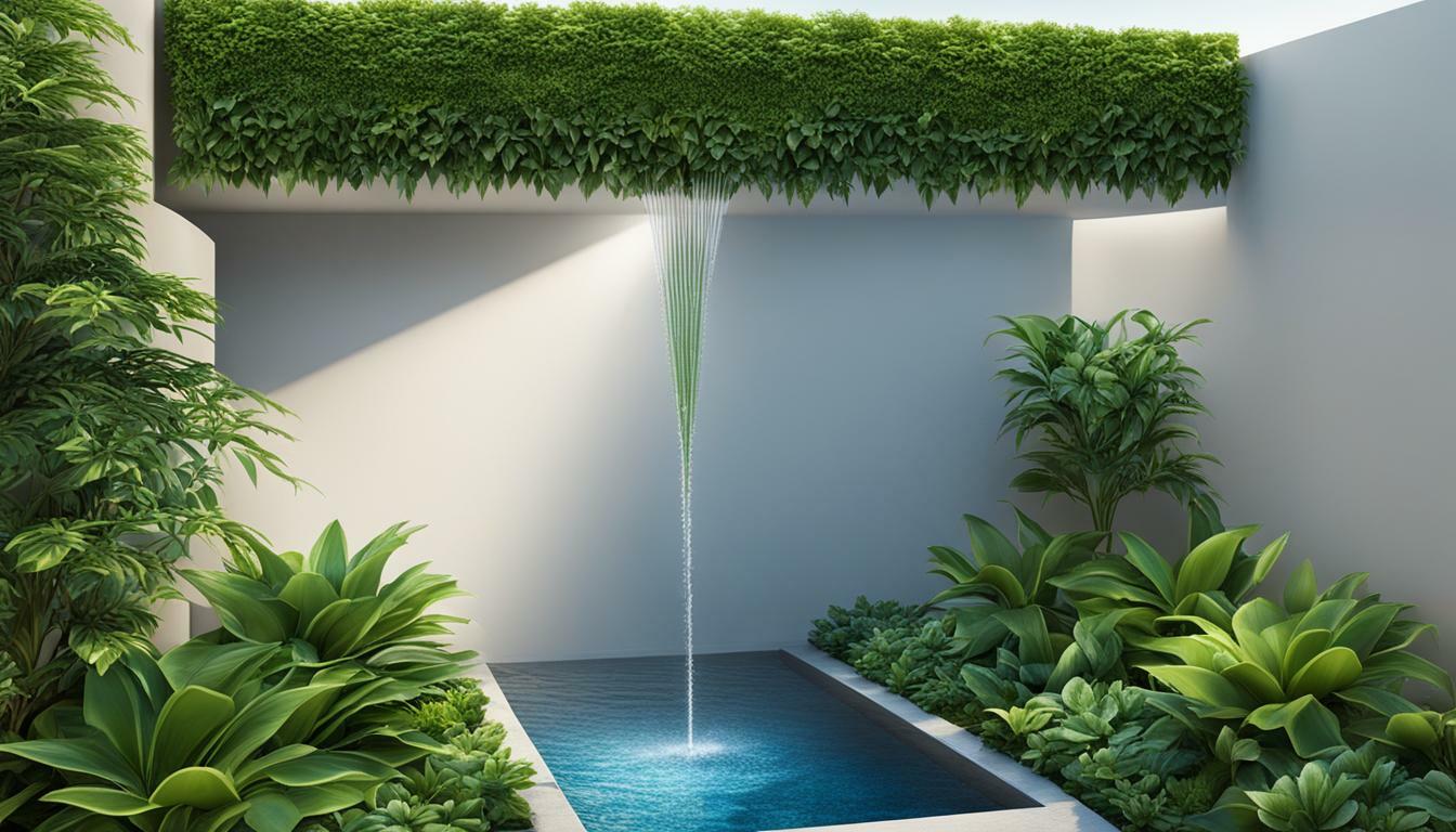 vertical garden watering system