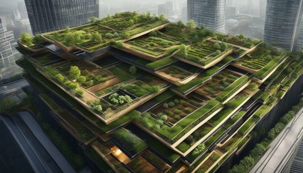 vertical garden with compost