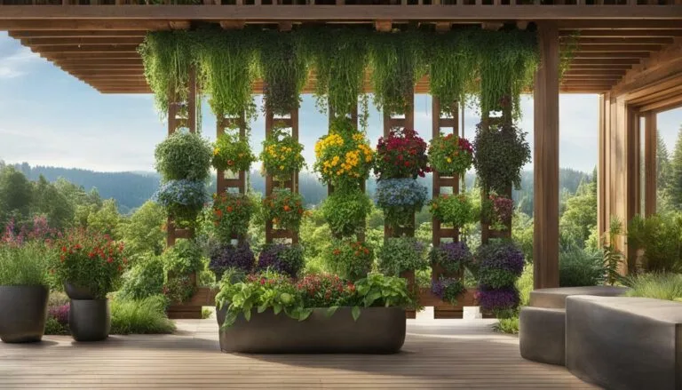 vertical garden with compost