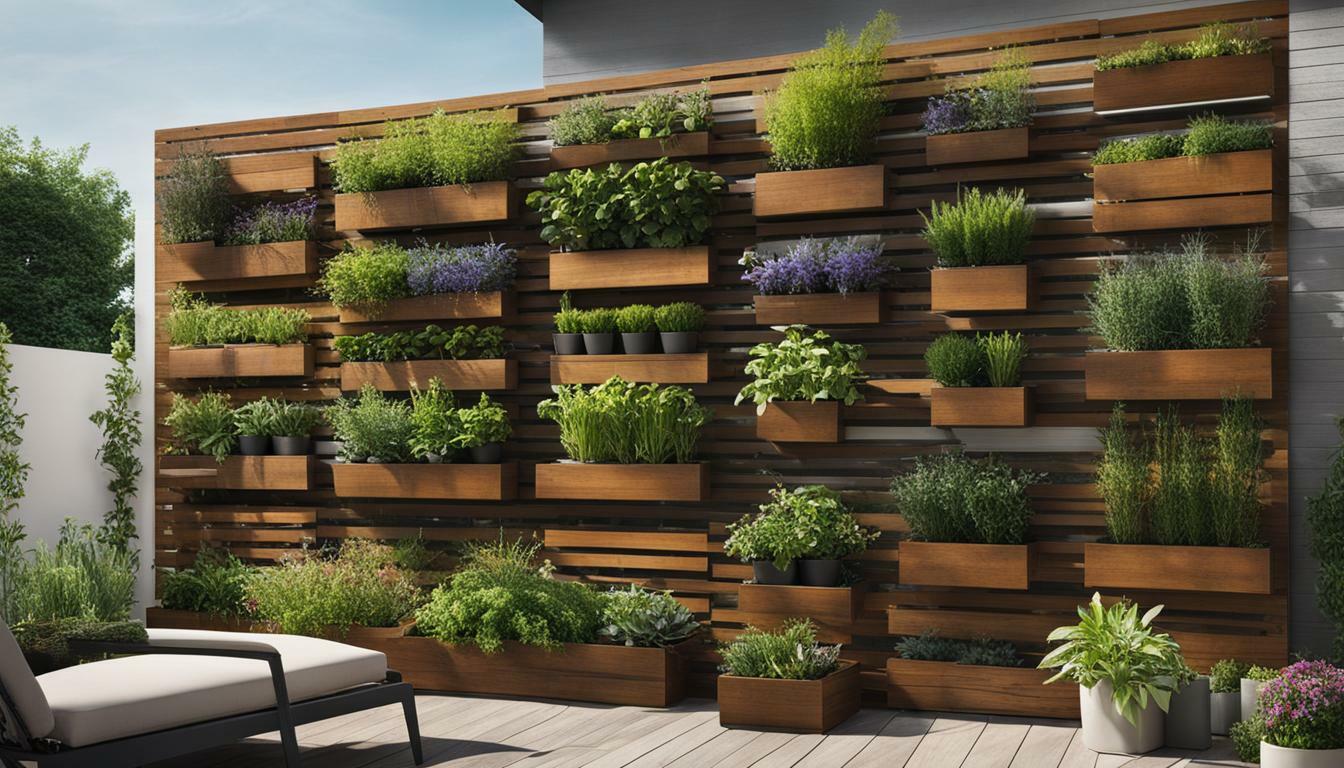 vertical herb garden outdoor