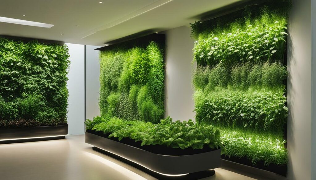vertical hydroponic herb garden