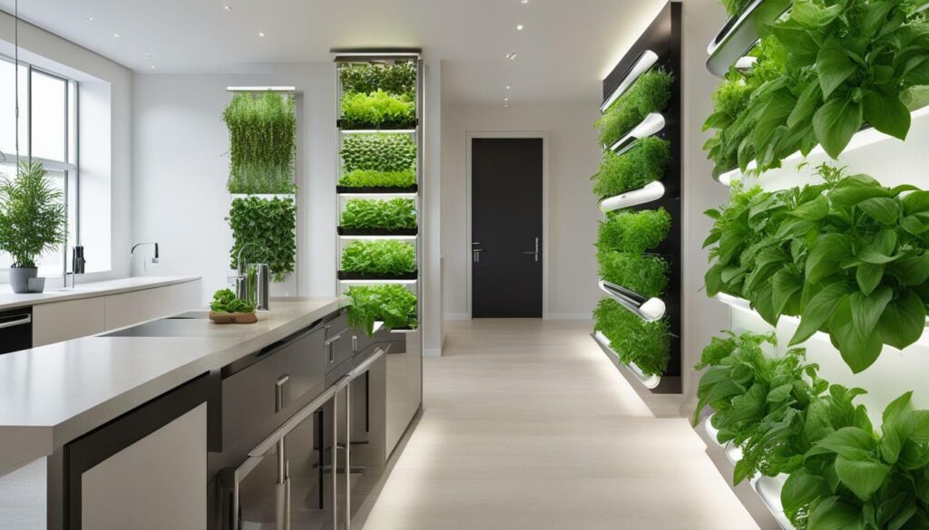 vertical hydroponic herb garden