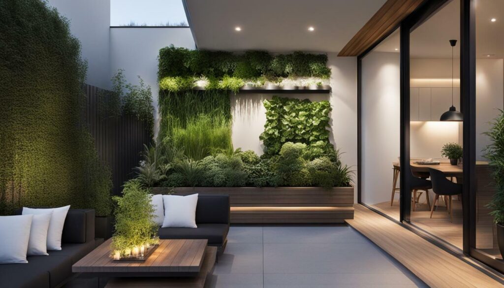 vertical outdoor herb garden