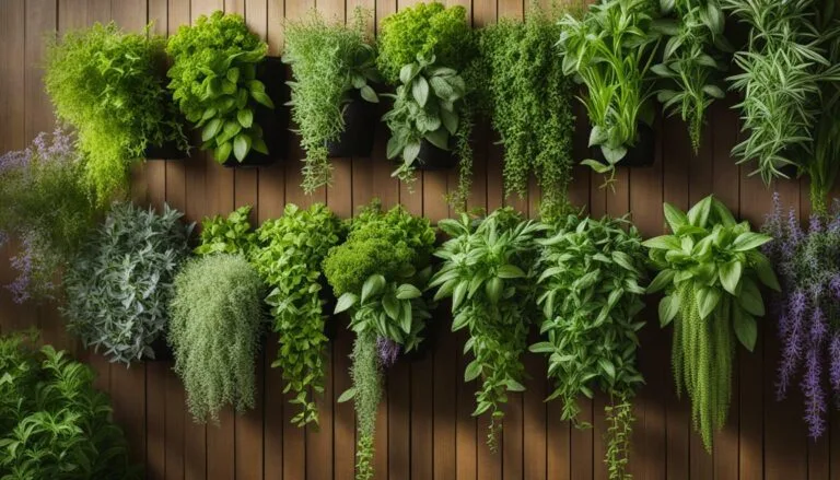 vertical outdoor herb garden