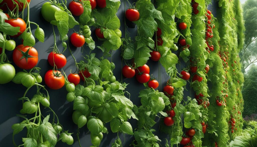 vertical tomato garden