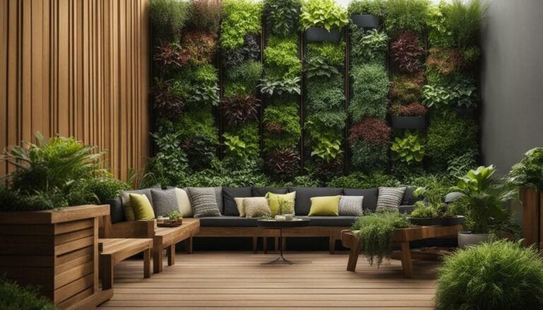 wooden vertical garden