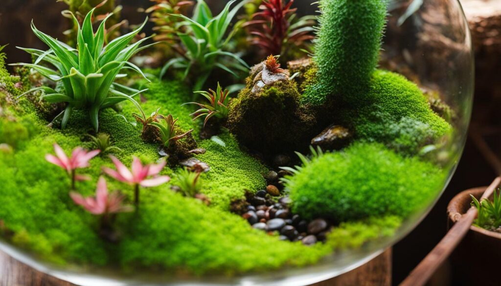 Carnivorous plants in a terrarium