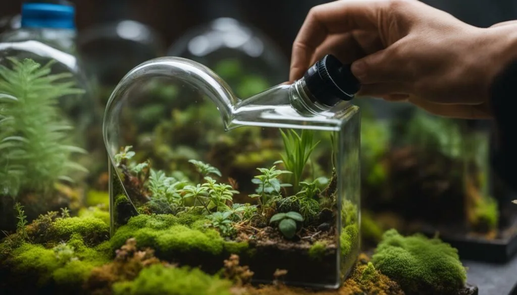 Closed terrarium maintenance Closed terrarium maintenance
