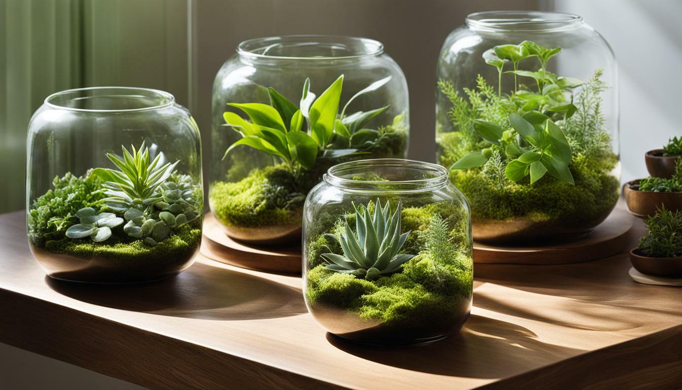 Glass container terrariums