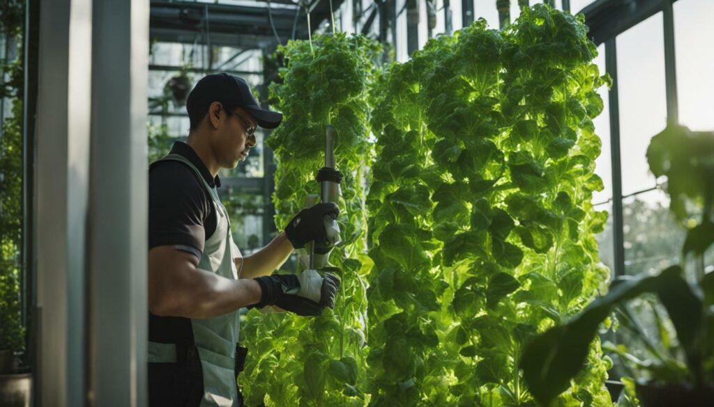 Maintaining a Vertical Hydroponic Garden Image