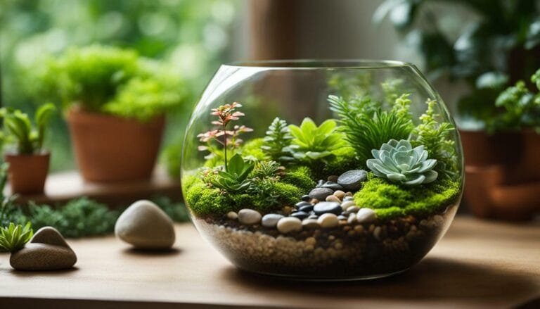 Miniature garden terrarium