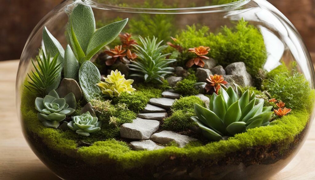 Miniature garden terrariums