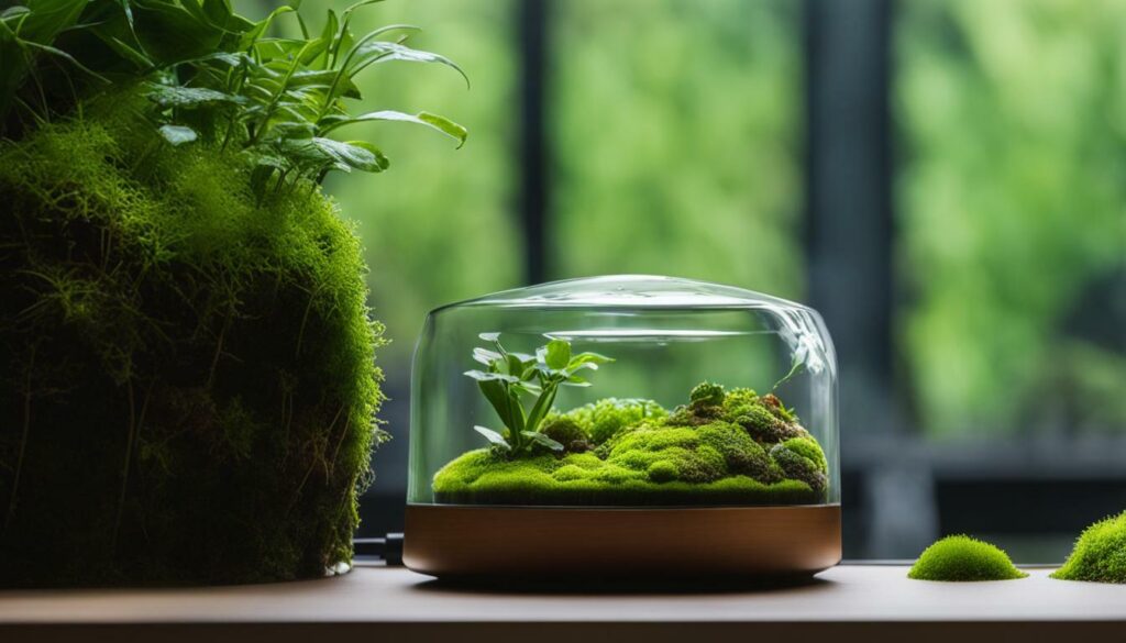 Monitoring humidity in a terrarium