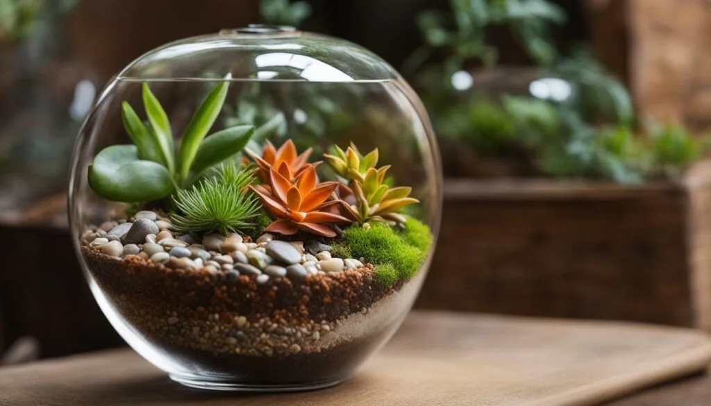 Open Terrarium with Arid Plants Open Terrarium with Arid Plants