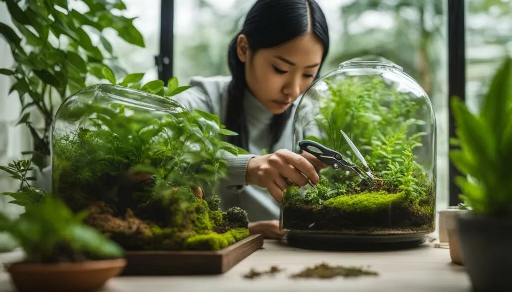 Open terrarium maintenance Open terrarium maintenance