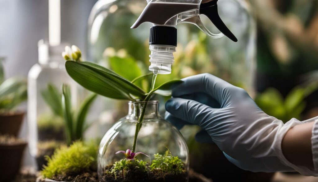 Preventing Disease Spread in Orchid Terrarium