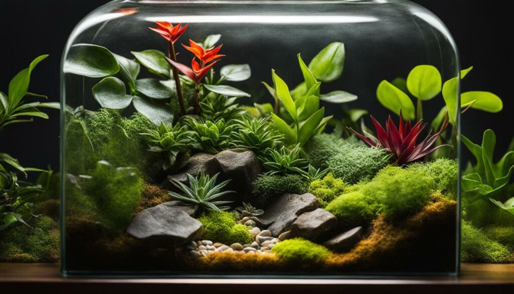Small terrarium plants