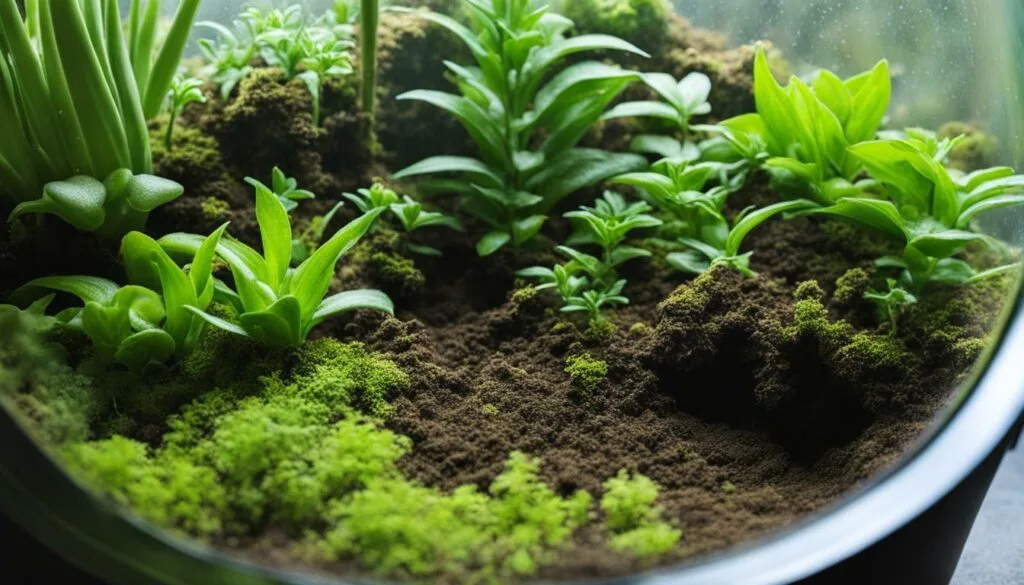 Terrarium with mold Terrarium with mold
