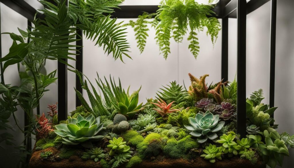 Terrarium with plants