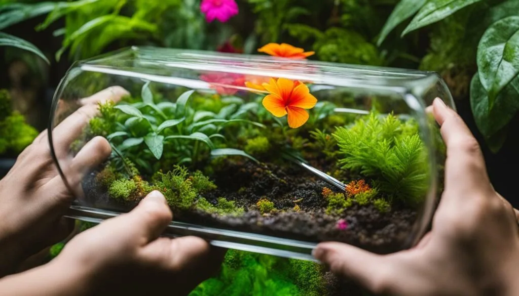 Trimming Overgrown Plants in Terrariums