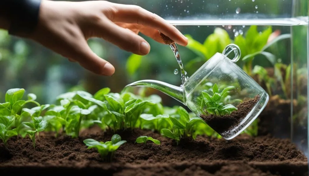 Watering terrarium plants Watering terrarium plants