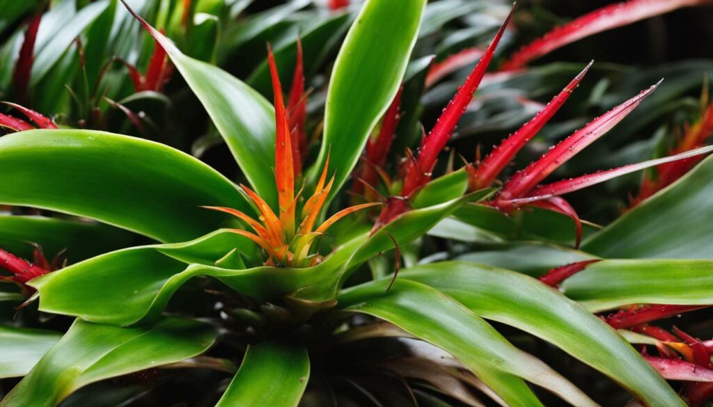 bromeliad plant with pests