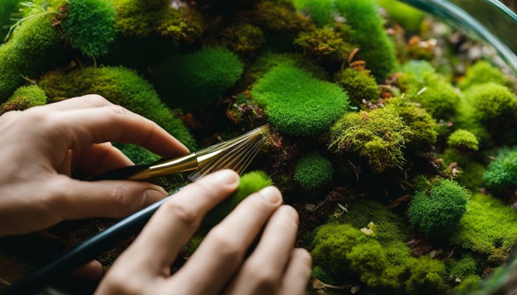 cleaning moss