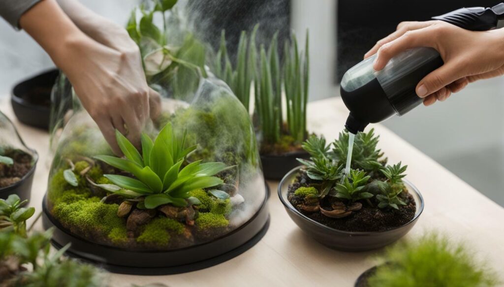 cleaning terrariums