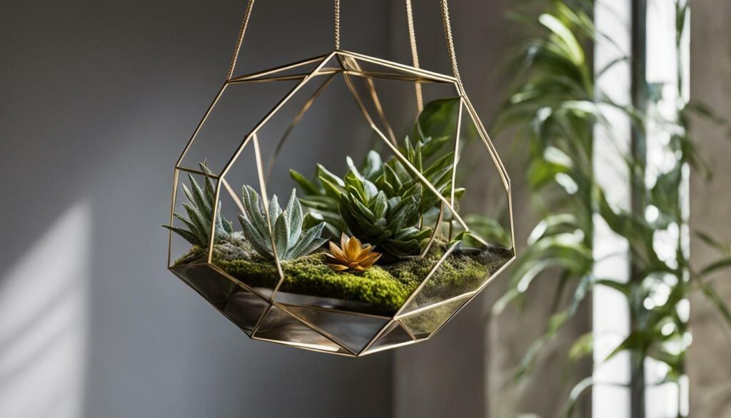 creative mounting options for hanging a terrarium