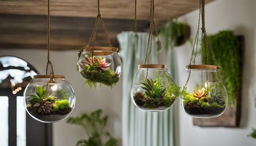 hanging terrariums