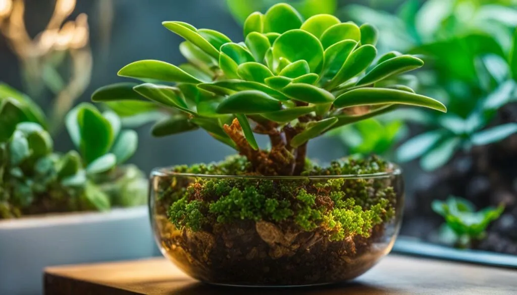 jade plant in terrarium jade plant in terrarium