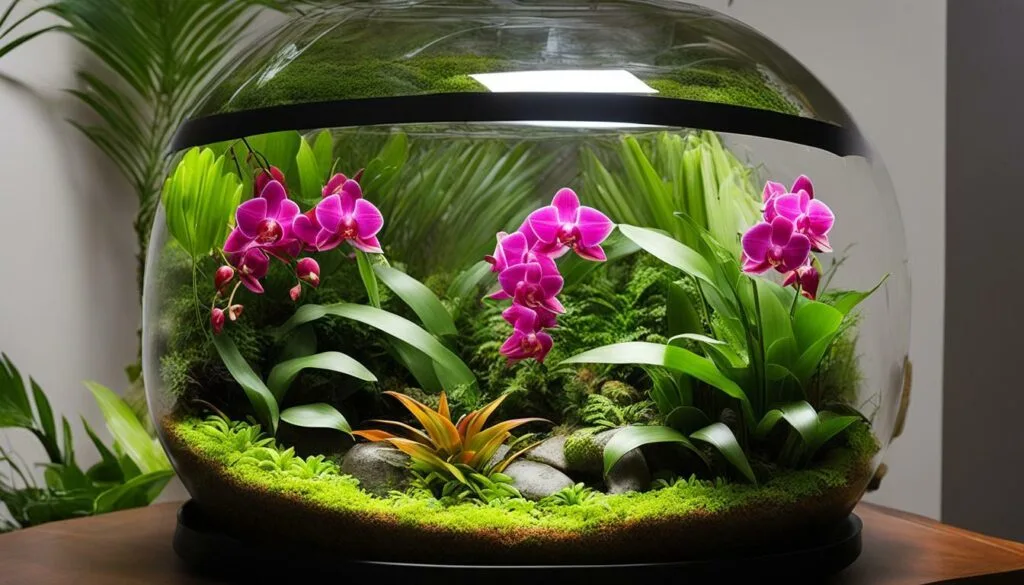lush tropical jungle terrarium