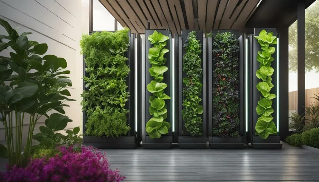 Outdoor Vertical Hydroponic Garden Setup